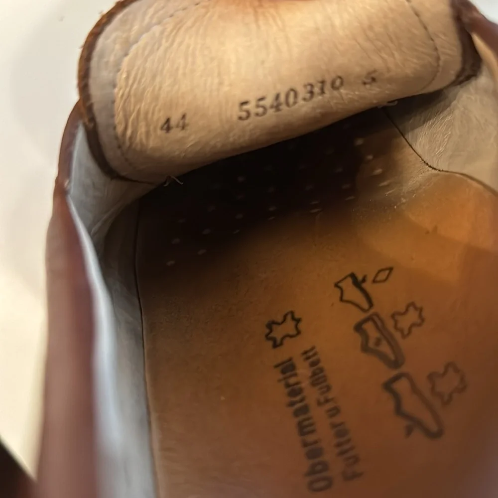 Finn Comfort Leather London Oxfords Brown Shoe Made in Germany Size 44 Men